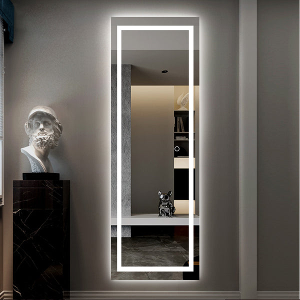 LED Strip Rectangular Wall Mirror