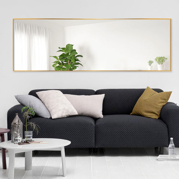 Jumbo Gold Aluminum Frame Full-length Floor Mirror