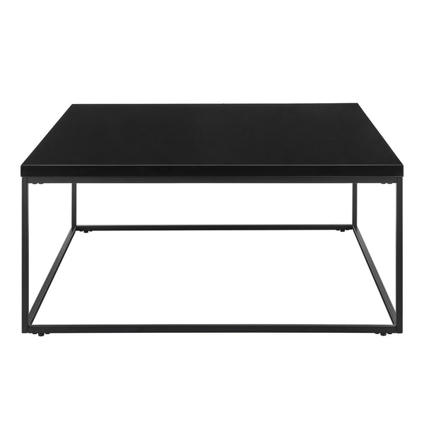 Black on Black High Gloss Square Coffee Table