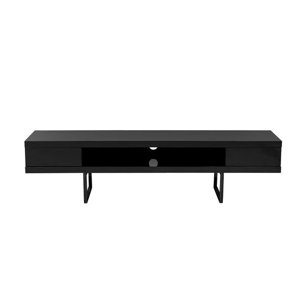 High Gloss Black on Black TV Stand Media Center