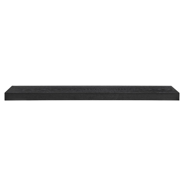 43" Black Wooden Floating Shelf