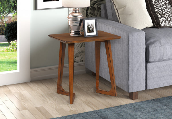 Modern Geo Legs Wood End or Side Table