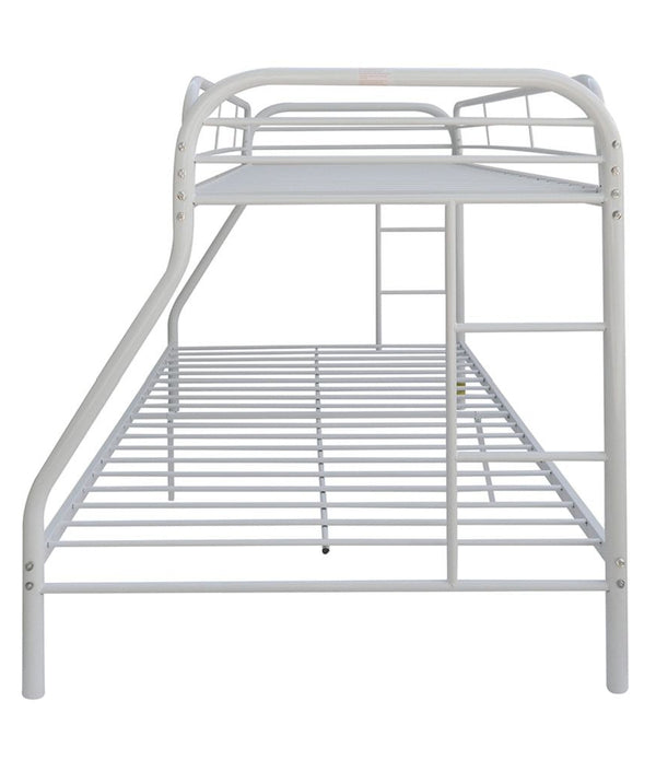 White  Twin Over Full Size Bunk Bed