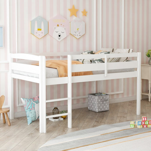 White Twin Size Lof Loft Bed