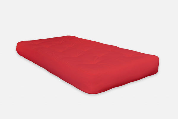 8' Red Double Foam Twin Futon Mattress