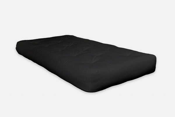 8' Black Double Poly Single Foam Futon Queen Mattress