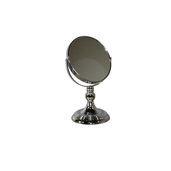 Vintage Pedestal Chrome 3X Magnification Vanity Mirror