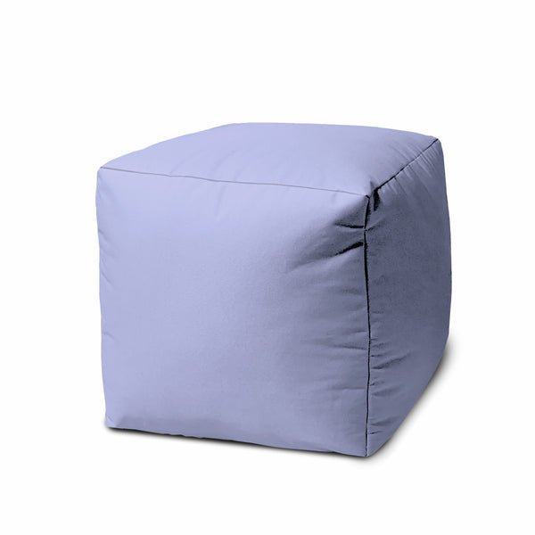 17  Cool Pastel Purple Solid Color Indoor Outdoor Pouf Cover