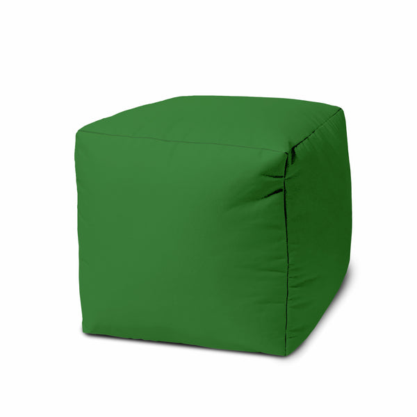 17  Cool Hunter Green Solid Color Indoor Outdoor Pouf Cover