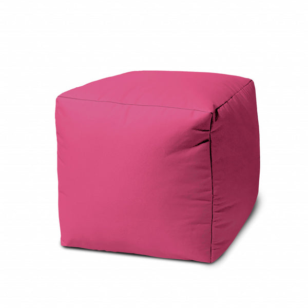 17  Cool Bright Hot Pink Solid Color Indoor Outdoor Pouf Cover