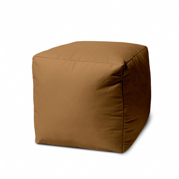 17  Cool Warm Mocha Brown Solid Color Indoor Outdoor Pouf Cover